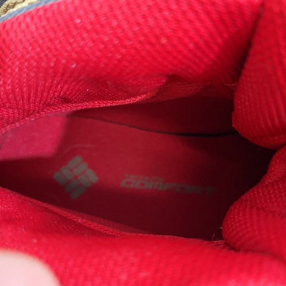 Columbia Newton Ridge Plus Waterproof Hiking Boots Tan Red Womens 7.5 BL1552-286 - Picture 8 of 10